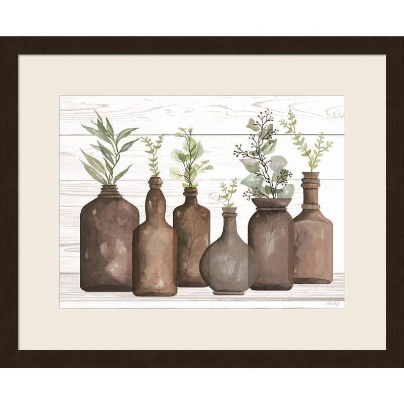 Cappuccino Bottles I by Cindy Jacobs, Framed Art