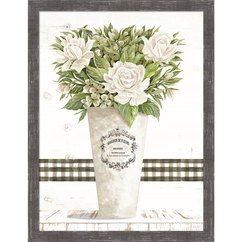 White Roses by Cindy Jacobs, Framed Art