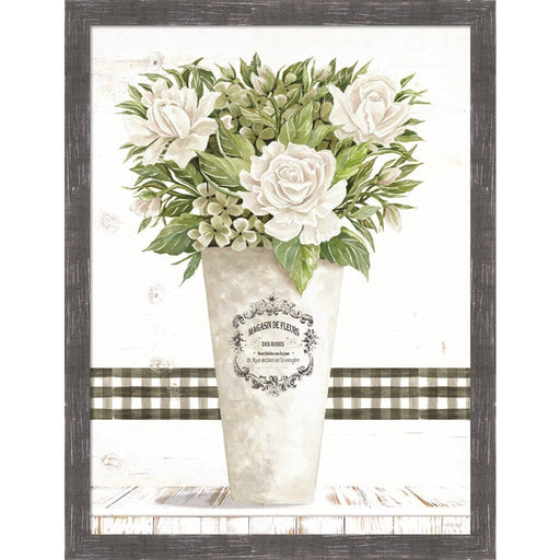 White Roses by Cindy Jacobs, Framed Art