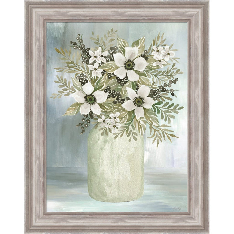 White Blooms I by Cindy Jacobs, Framed Art