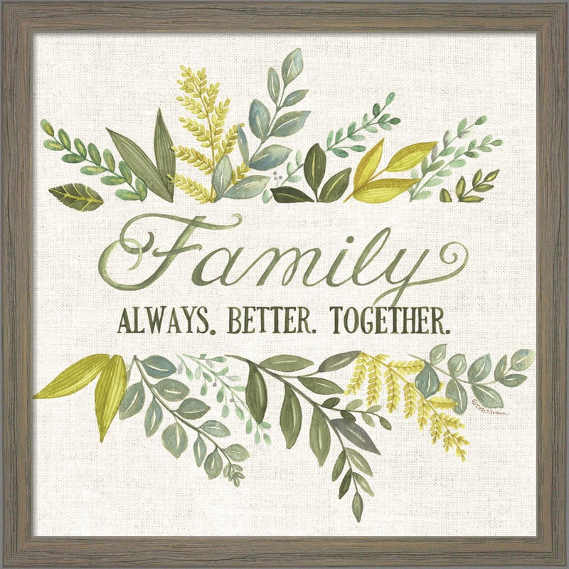 Family Always Better Together by Deb Strain, Framed Art