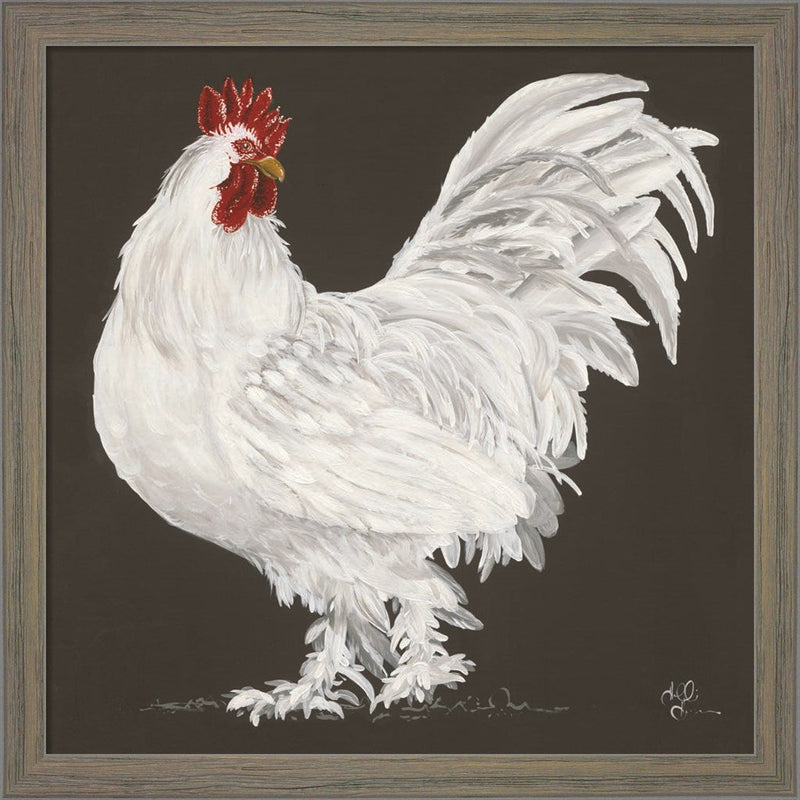 Rooster by Hollihocks Art, Framed Art