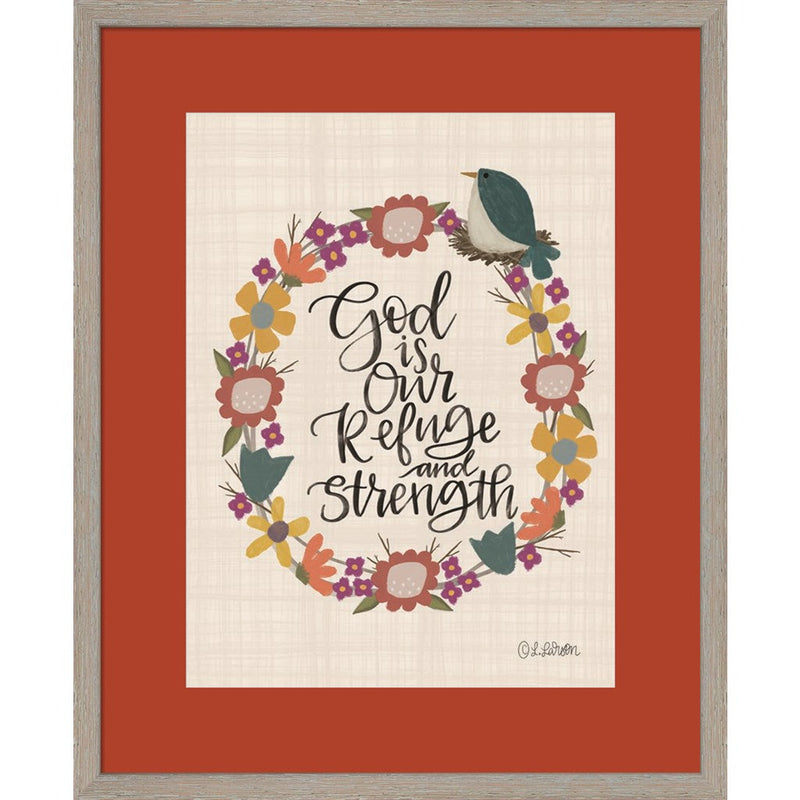 God is Our Refuge by Lisa Larson, Framed Art