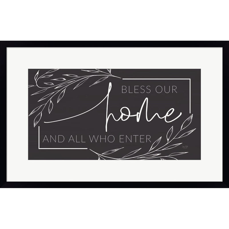 Bless Our Home and All Who Enter by Lux + Me Designs, Framed Art
