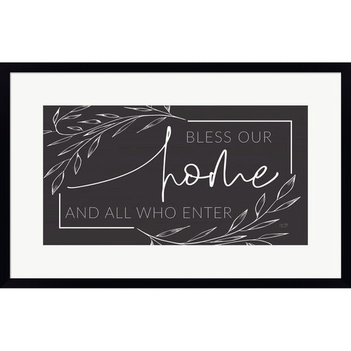 Bless Our Home and All Who Enter by Lux + Me Designs, Framed Art