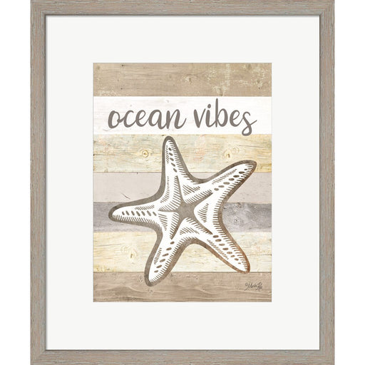 Ocean Vibes Starfish by Marla Rae, Framed Art