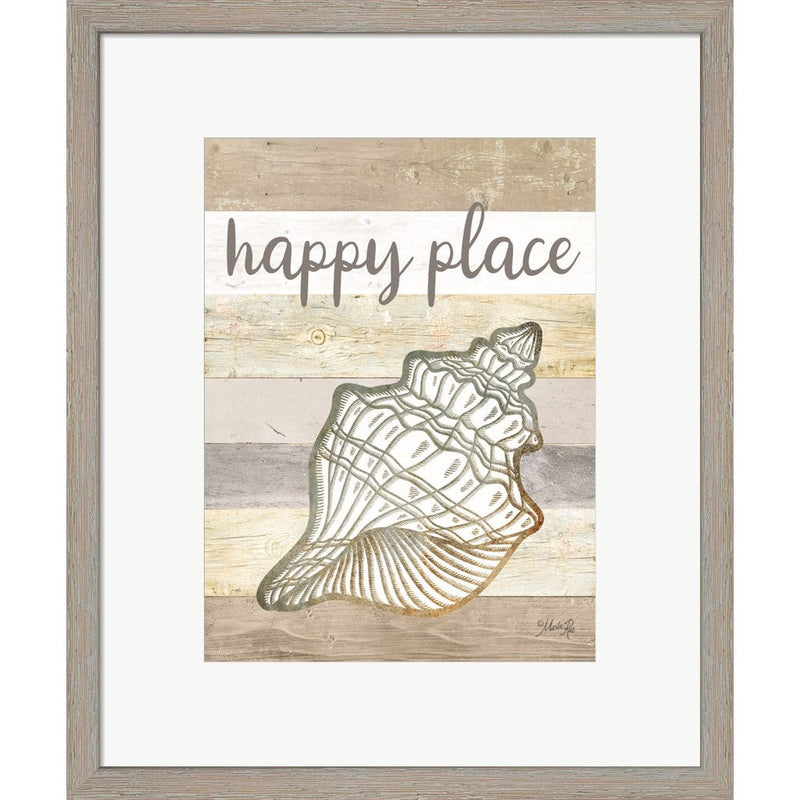Happy Place Shell by Marla Rae, Framed Art
