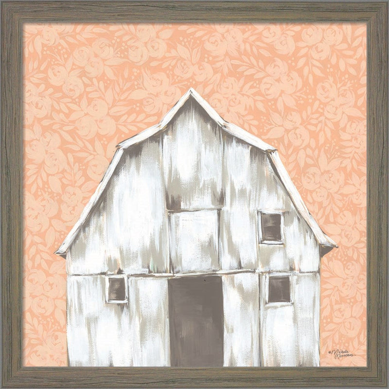 Peaches & Cream Barn by Michele Norman, Framed Art