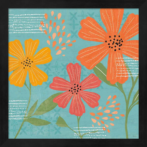 Mod Floral III by Veronique Charron, Framed Art