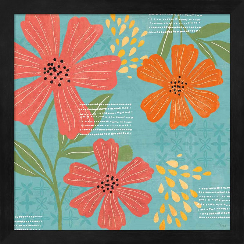 Mod Floral II by Veronique Charron, Framed Art