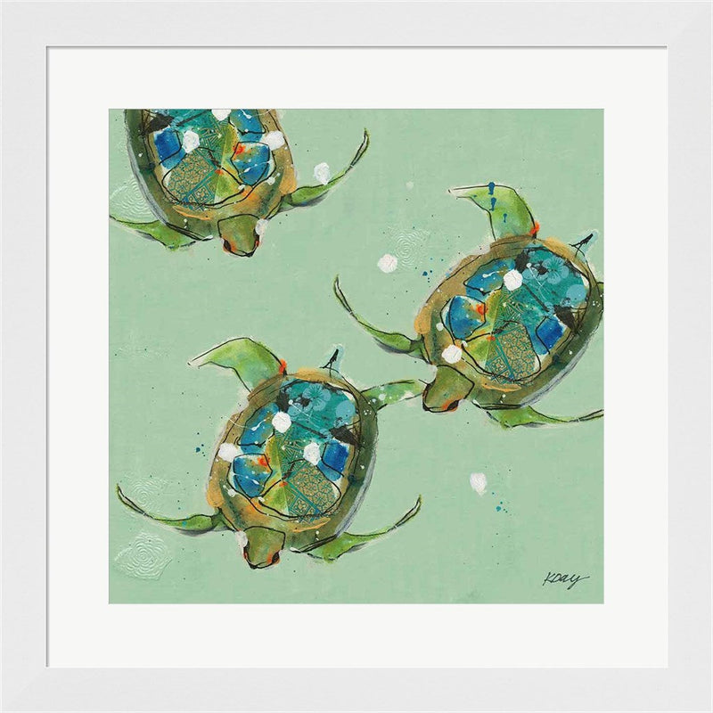 Sea Turtles by Kellie Day, Framed Art