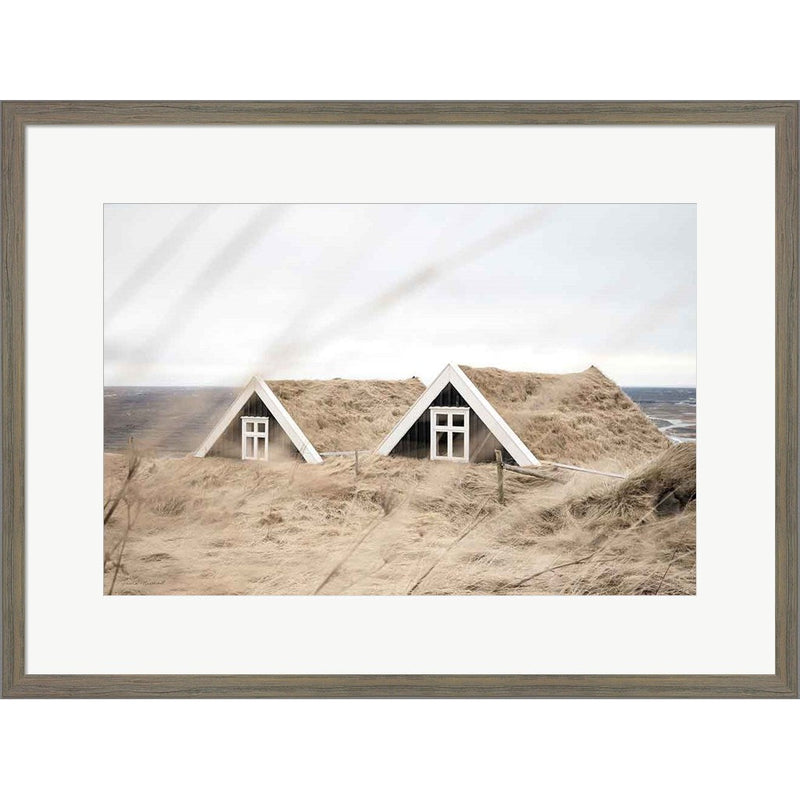 Selid Turf Houses by Laura Marshall, Framed Art