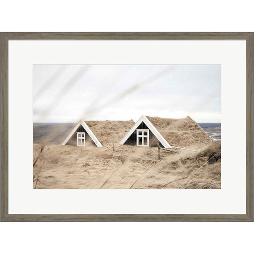 Selid Turf Houses by Laura Marshall, Framed Art