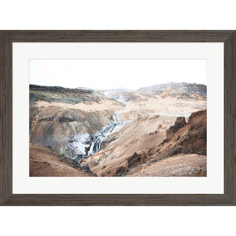 Reykjadalur Hot River by Laura Marshall, Framed Art
