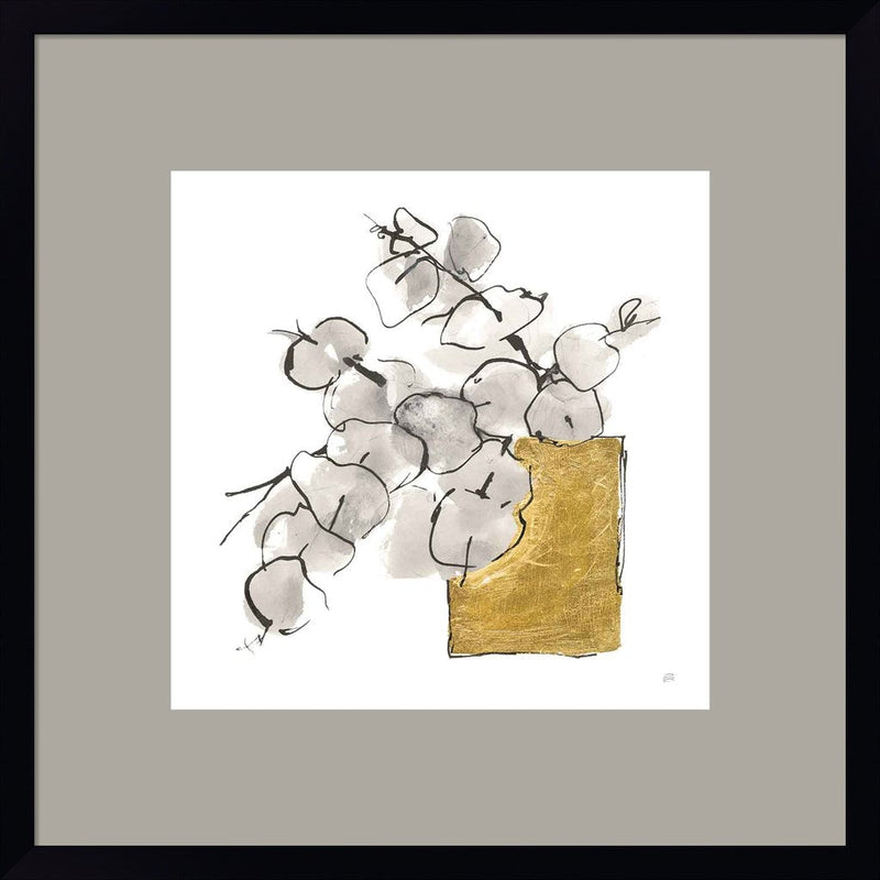 Delicate Gilded Vase IV by Chris Paschke, Framed Art