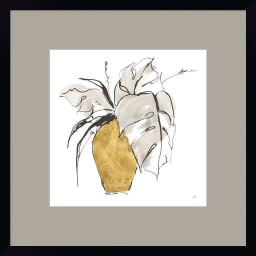Delicate Gilded Vase III by Chris Paschke, Framed Art