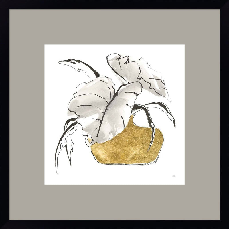 Delicate Gilded Vase II by Chris Paschke, Framed Art