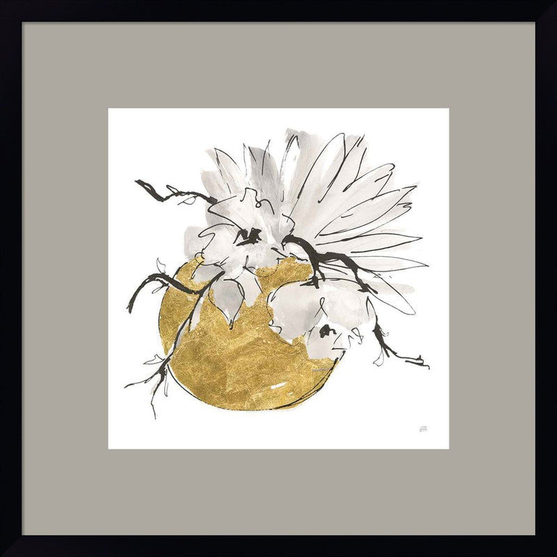 Delicate Gilded Vase I by Chris Paschke, Framed Art