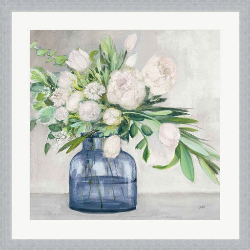 Spring Bouquet Indigo by Julia Purinton, Framed Art