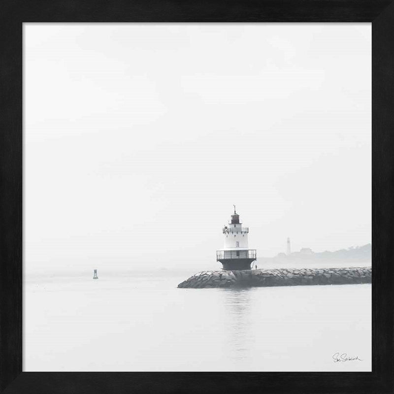 Casco Bay Lighthouse I by Sue Schlabach, Framed Art