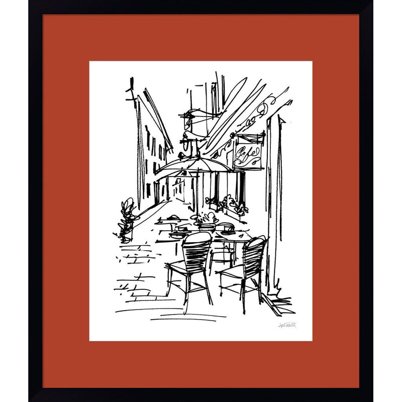 Cafe Sketch II by Anne Tavoletti, Framed Art