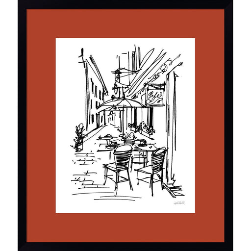 Cafe Sketch II by Anne Tavoletti, Framed Art