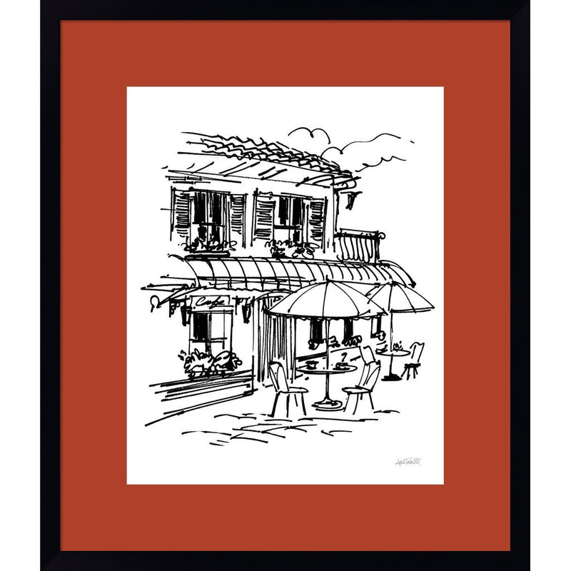 Cafe Sketch I by Anne Tavoletti, Framed Art