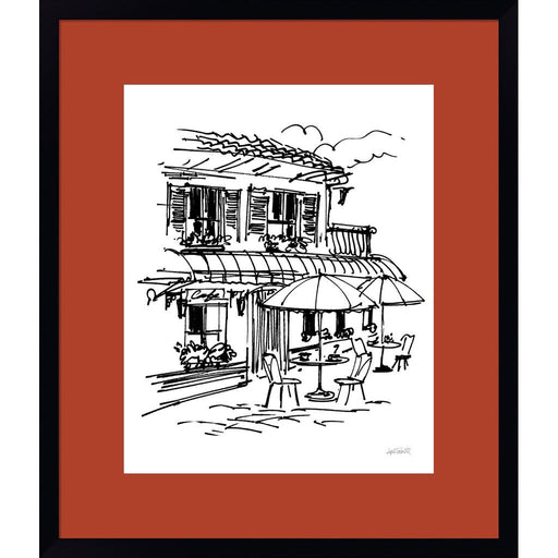 Cafe Sketch I by Anne Tavoletti, Framed Art