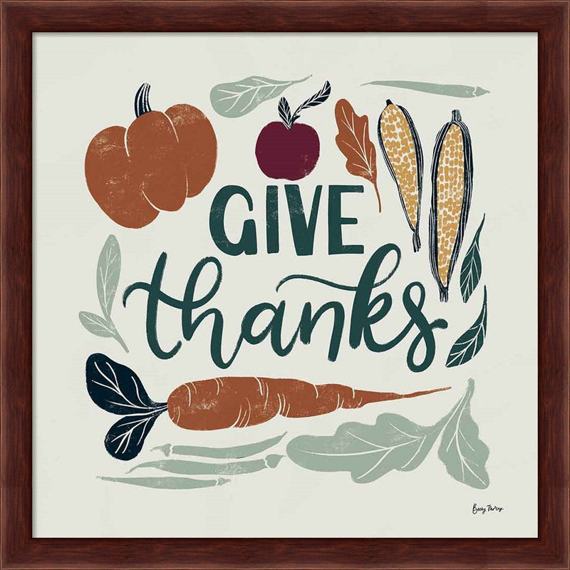 Harvest Lettering II by Becky Thorns, Framed Art