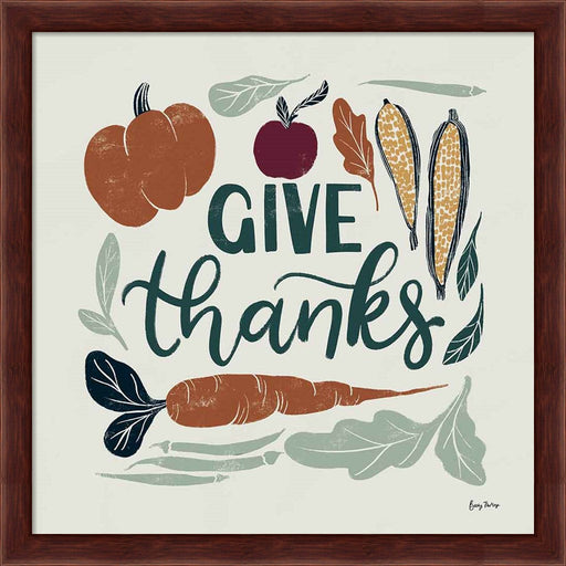 Harvest Lettering II by Becky Thorns, Framed Art