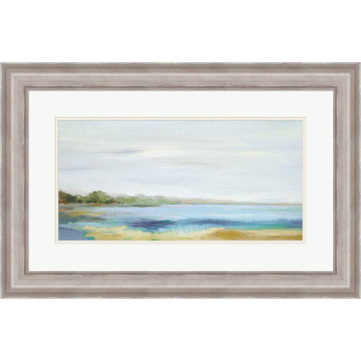 Emerald Lagoon Light Crop by Silvia Vassileva, Framed Art