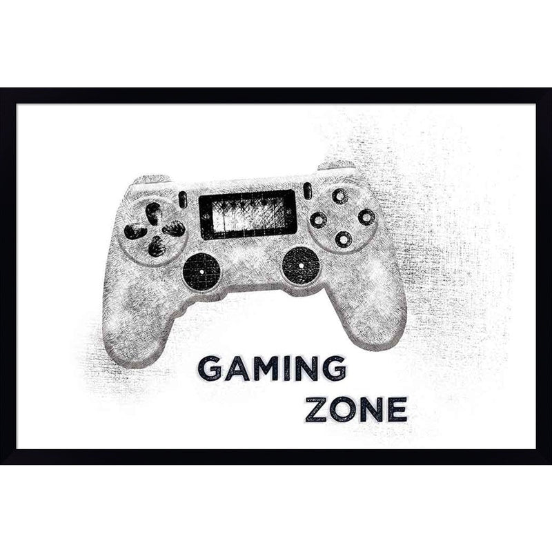 Garage Gaming Zone by Wild Apple Portfolio, Framed Art
