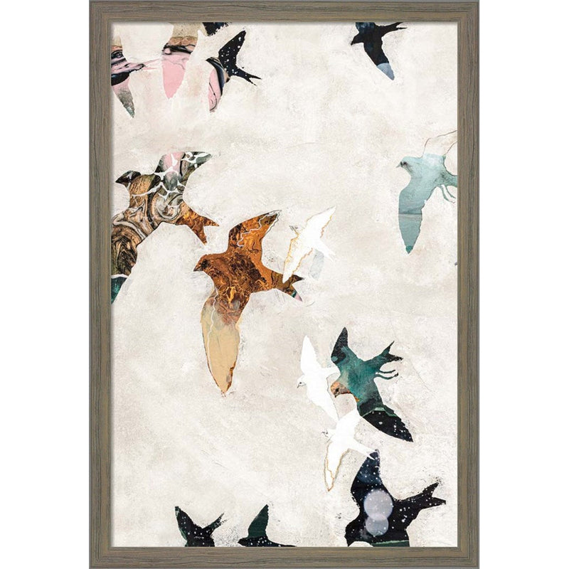 Abstract Birds 1 by Design Fabrikken, Framed Art