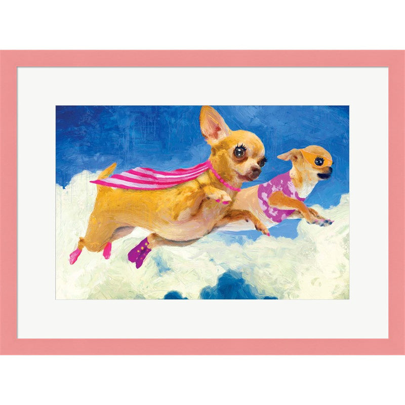 Chick Chihuahua and Darlene by Porter Hastings, Framed Art