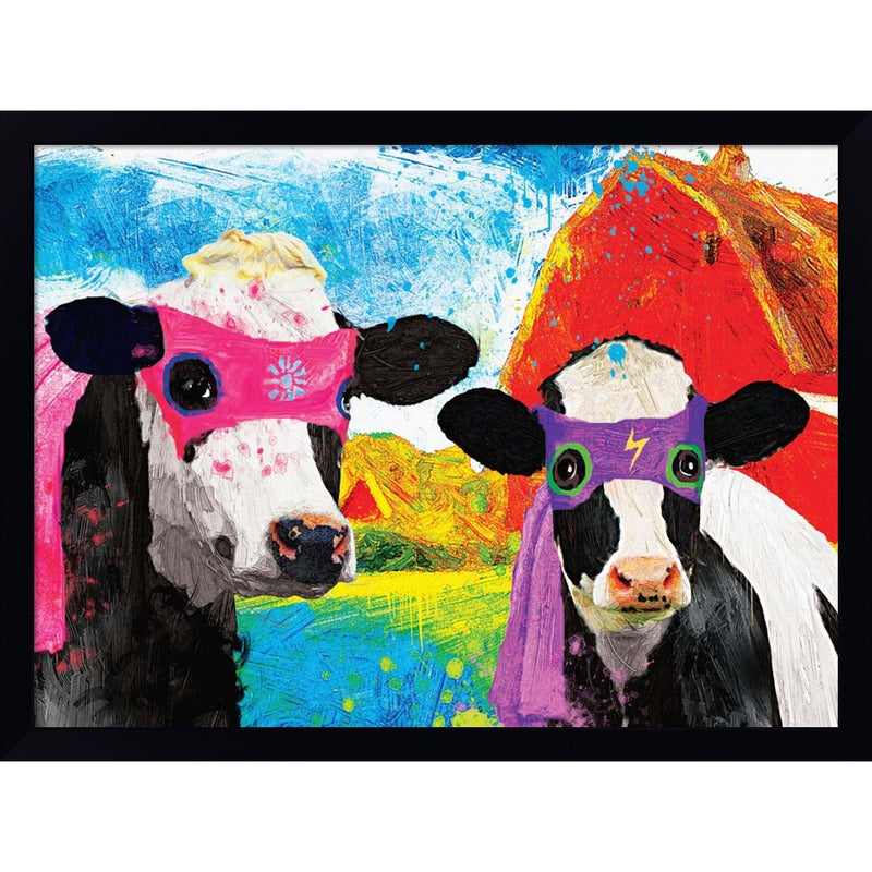 Lightning Girl and Tina by Porter Hastings, Framed Art