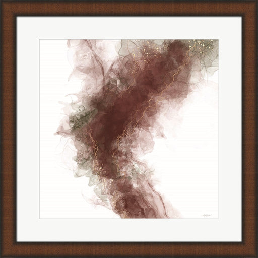 Waves of Wine Abstract by Angela Bawden, Framed Art