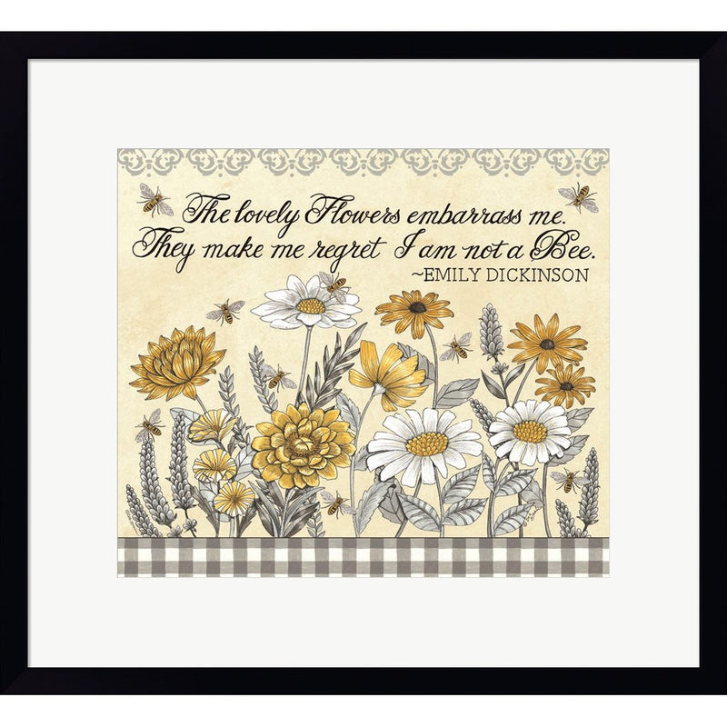Make Me Regret I am Not a Bee by Deb Strain, Framed Art