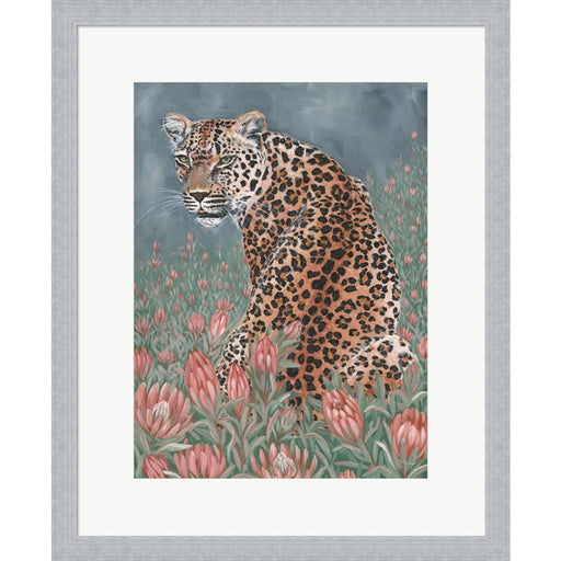 Leopard in the Flowers by JG Studios, Framed Art