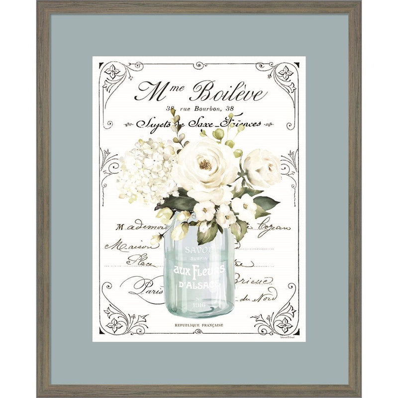 French Bathroom Set II by Lettered & Lined, Framed Art