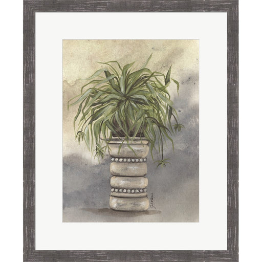 Spider Plant in Pottery by Julie Norkus, Framed Art