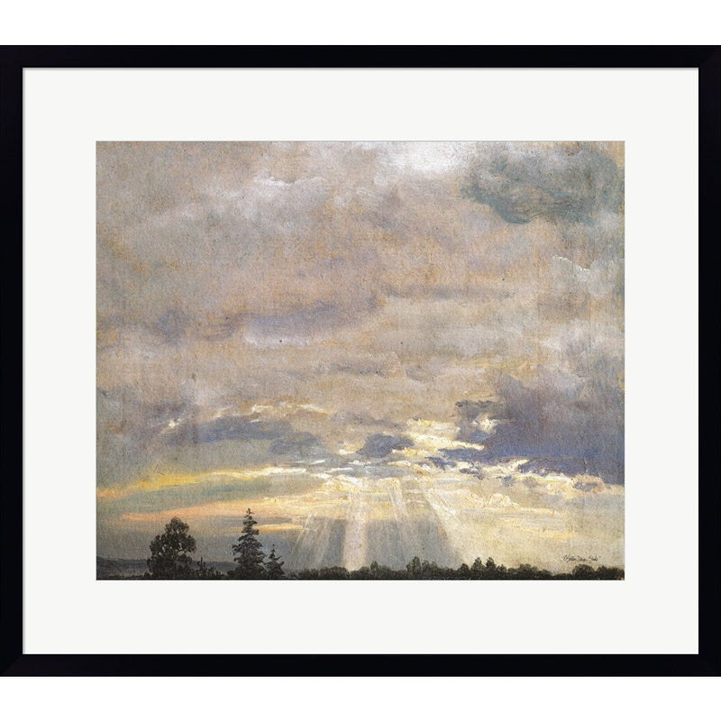 Cloud Study with Sunbeams by Stellar Design Studio, Framed Art