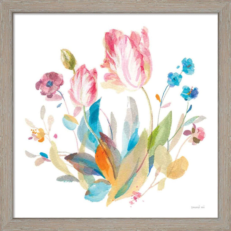 Spring Tulips II by Danhui Nai, Framed Art