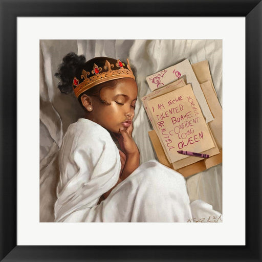 Even When I'm Sleeping - Girl by Salaam Muhammad, Framed Art