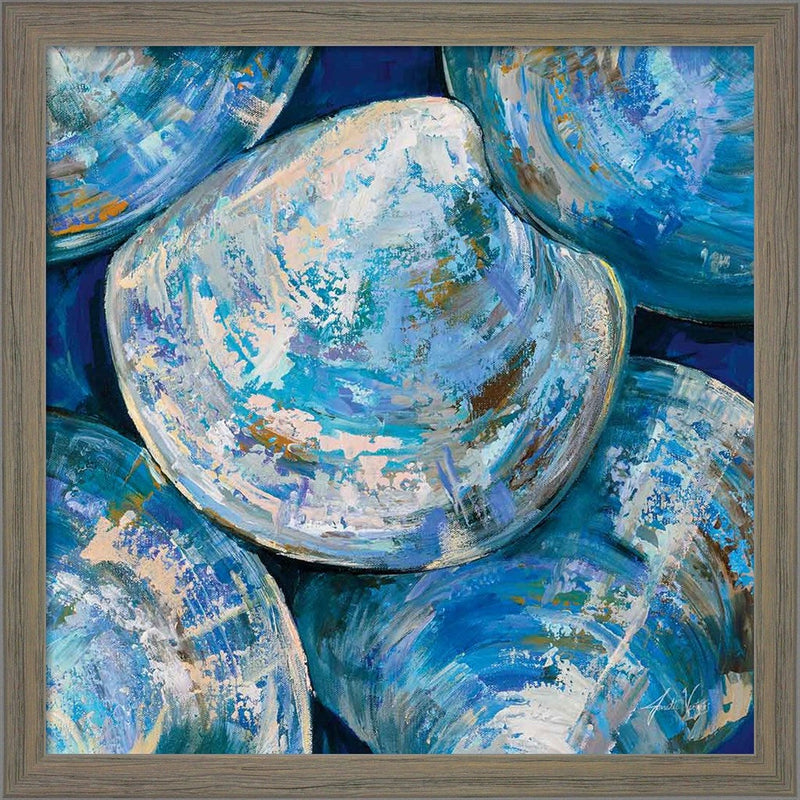Blue Cherry Stones by Jeanette Vertentes, Framed Art