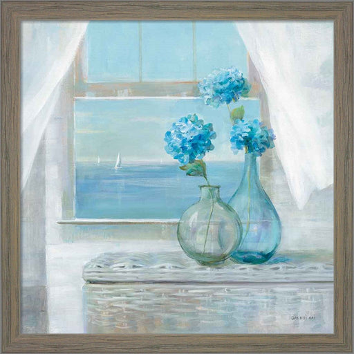 Beach House Hydrangeas by Danhui Nai, Framed Art