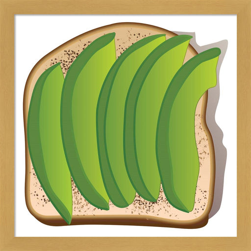 Simple Avocado Toast by Jen Bucheli, Framed Art