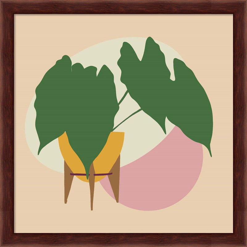 Mod Potted Plant 1 by Jen Bucheli, Framed Art