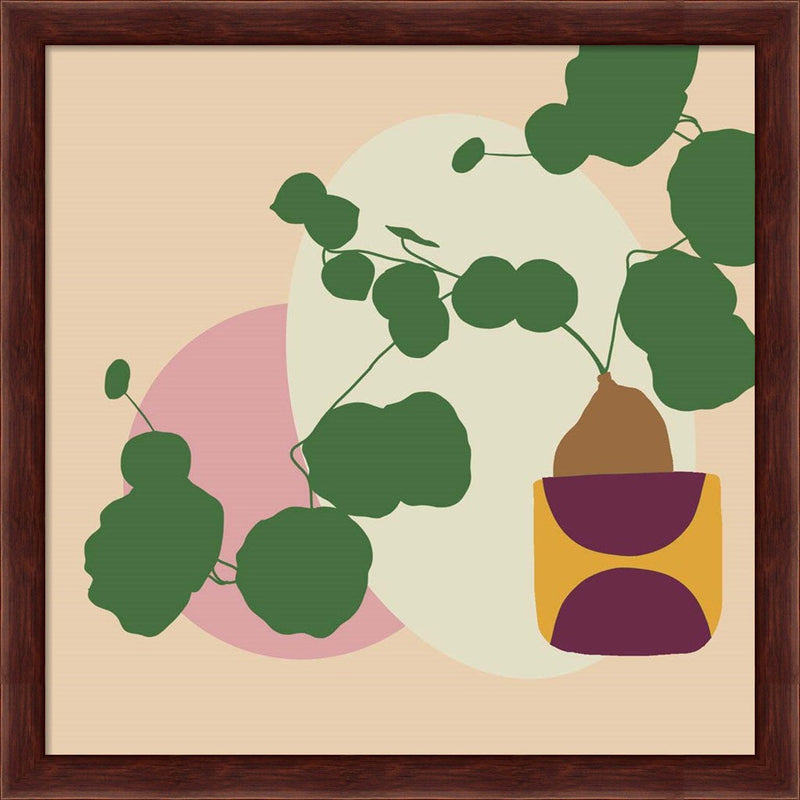Mod Potted Plant 1I by Jen Bucheli, Framed Art