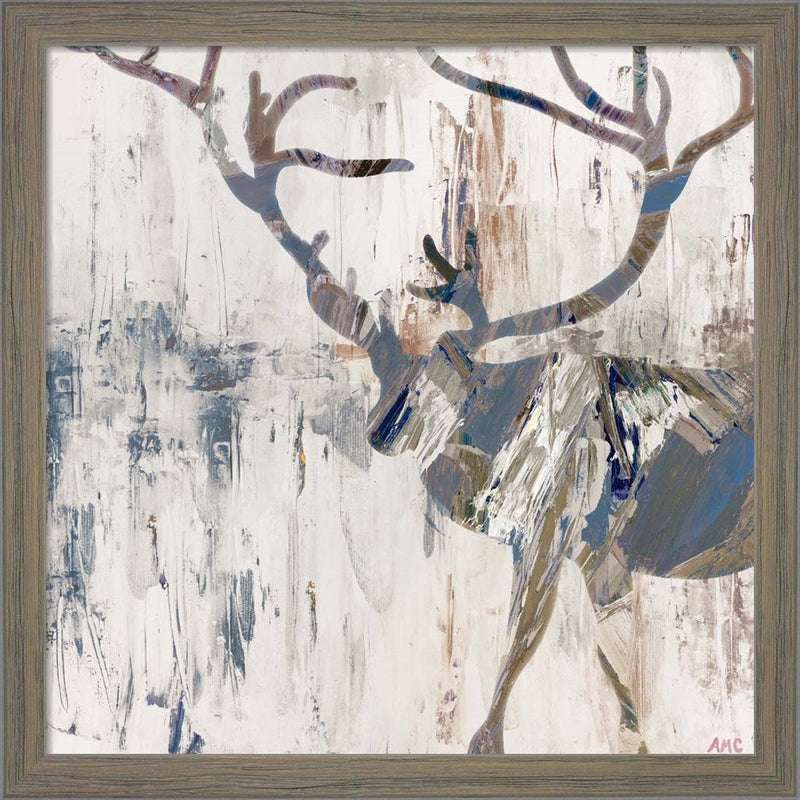 Neutral Rhizome Deer by Ann Marie Coolick, Framed Art