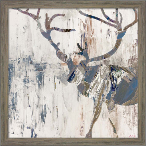 Neutral Rhizome Deer by Ann Marie Coolick, Framed Art